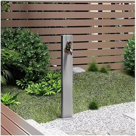 Freestanding Vertical Garden Water Faucet - Anti-Freeze Hose Holder with Lockable Tap for Lawn, Patio, Villa, and Courtyard Irrigation & Washing, Fountain Feature by Unknown