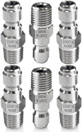 Essential Washer Stainless Steel ¼” Plug Male NPT | Pressure Washer Quick Connect Fittings | 5000 PSI | Set Of 6 by EssentialWasher