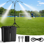 Ausic Portable Misting System with Stand, Water Cooling Misters Set for Outside Patio - 9L Bucket Built-in 10000mAh Battery & PCS Pump & Timer for Outdoor, Canopy, Sport, Golf, Beach, Greenhouse, Camp by Ausic