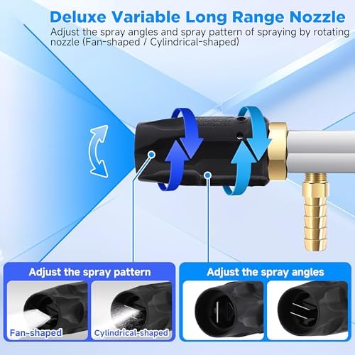 FIXFANS Pressure Washer Long Range Nozzle 2-2.5 GPM with 45 FT Braid Hose - Image 3