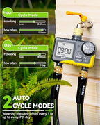 RAINPOINT 2 Zone Sprinkler Timer with Brass Inlet and Outlet - Water Timer for Garden Hose with Rain Delay/Manual Watering/Automatic Irrigation Controller for Yard(Yellow) - Image 2
