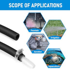 Self-Sinking Aeration Hose 300 ft ⅜ in. Comes with 4 patchers and 4 stainless steel hose clamps for weighted air pump tubing, easy to install for pond water lake aeration (300 Feet) - Image 7