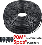 3/5mm PVC Hose Micro Drip with Puncher, Blank Distribution Line Water Hose Garden Watering Tube for Garden Irrigation System(90M) - Image 2