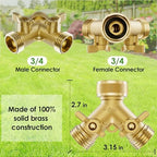 125ft 304 Stainless Steel Garden Hose+Heavy Duty Brass Garden Hose Splitter 2 Way - Image 5