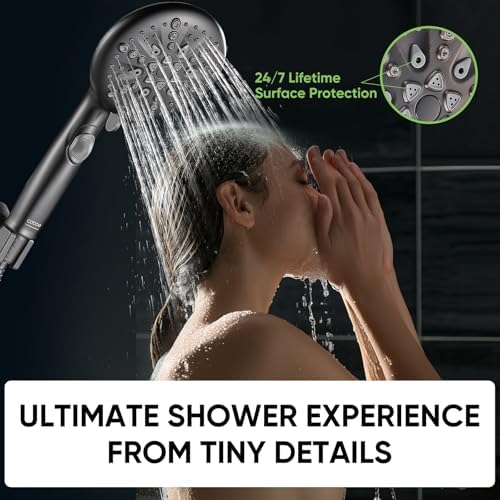 Cobbe 9 Spray Modes Handheld Shower Head, Water-Saving, Matte Black - Image 4