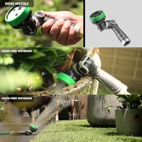 RESTMO Heavy Duty Garden Hose Nozzle, Multi-Angle Hose Spray Nozzle - Image 2
