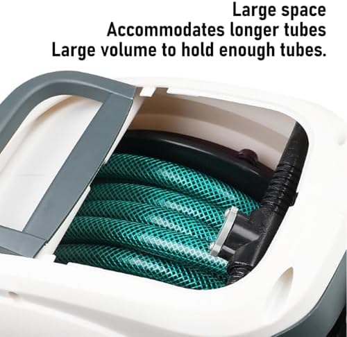 Luocute Automatic Retractable Garden Water Hose Reel, Wall Mounted Auto Rewind Water Hose Reel with High Pressure Sprayer, Any Length Lock, Effortless Organization, Garden (20m / 65.6ft) - Image 6