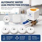 Smart Water Leak Detector and Automatic Shutoff Valve Kit with Hub, 1 Water Leak Sensors - Image 2