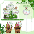 Yungyan 6 Pcs Glass Plant Watering Globes, Rainbow Color, 9.84 Inch - Image 3