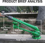 Farm Irrigation Sprinklers On Tripod Base, 360° Heavy-Duty Metal Impulse Sprinkler,Tripod Sprinkler, Large-Area Rotating Rocker Nozzle Lawn Sprayer, for Farms, Orchards - Image 3