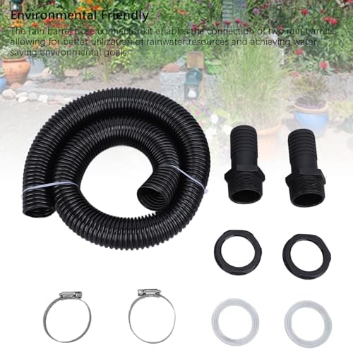 39.4 Inch Rain Barrel Diverter Kit, Plastic Hose Connector for Rainwater Collection Systems, Ideal Rain Barrel Accessory (with Hole Opener) - Image 6