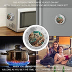 Mechanical Kitchen Timers for Cooking,Owl Printed 60 Minute Magnetic Countdown Timer,Cute Cooking Timers with Alarm,Stainless Steel Time Timer Manual No Batteries Required - Image 4