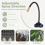 Fence-Mounted Garden Drip Irrigation System Kit | Adjustable Water Output, Flexible Nozzles, Quick-Connect, 197ft Length, Easy Installation for Efficient Plant Watering - Image 6