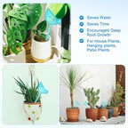 M METERXITY 6-Pack Plant Watering Globes, 9.8 Inch Plastic Bird Shape Self Watering Planter Insert for Indoor/Outdoor Pots, Self Water Devices Decorative Garden Stake [Lake Blue] - Image 6
