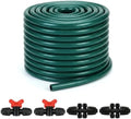 Garden Irrigation Tubing, 100ft 1/2" Tubing with 4 x 6-Way Connectors for 1/4" Hose, Flexible Distribution Drip System for Garden Greenhouse, Flower Beds, Patio, Lawn (100ft) by Flantor