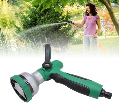Heavy Duty Water Nozzle, Garden Hose Nozzle with 3 Spray Patterns, 6 Modes Spray Nozzle, Metal and Rubber Construction for Plants, Cars, Floors Washing - Image 4