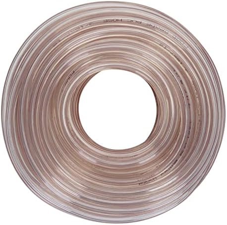 DERNORD PVC Tubing 3/16"ID X 7/16"OD Flexible Clear Vinyl Hose 100 Feet for Food Grade by DERNORD