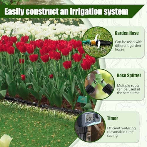 Soaker Hose 100FT, Thickened Flat Soaker Hoses for Garden 100 ft 2 pack - Image 5