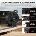 Fuel Hose Reel 3/4" x 50 ft, Retractable Diesel Reel with Nozzle - Image 4