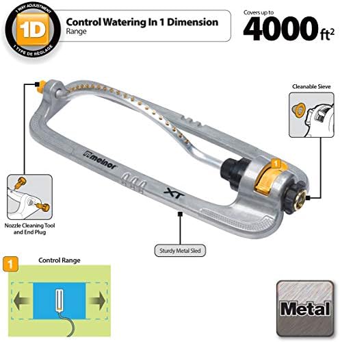 Melnor 65118-AMZ XT Metal Turbo Oscillating Sprinkler with QuickConnect Product Adapter Amazon Bundle, 4000 sq. ft. Coverage - Image 3