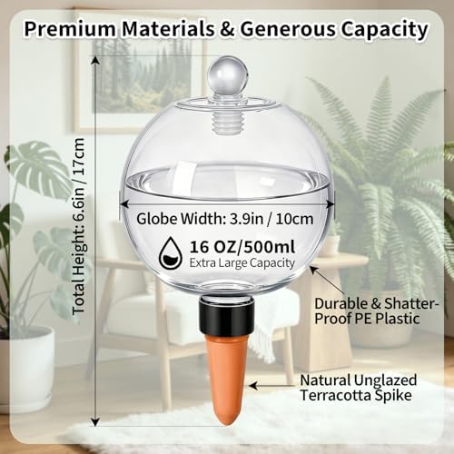 EX-Large Plastic Plant Self Watering Globes Top Fill-Plant Watering Devices - Image 7