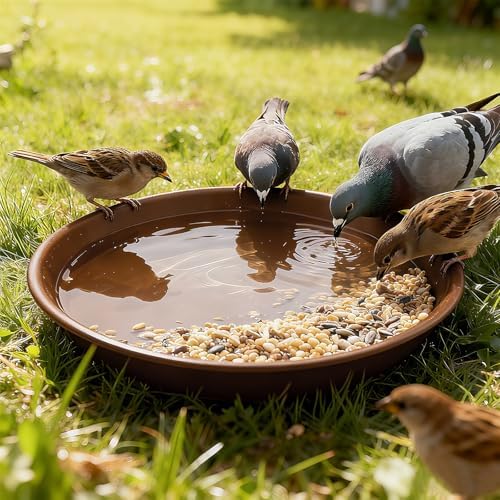 TITE Plant Saucer 16 inch,Heavy Large Planter Durable Thicker Plastic Plant Trays for Indoors and Outdoor,Plant Saucer Drip Trays,Brown (16 inch,Brown) Pack of 3 - Image 6