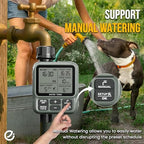 Egardenkart, Sprinkler Timer Outdoor - Water Timer for Garden Hose with Automatic, Manual, Rain Delay Mode | Large Display Water HoseTimer | Automatic Irrigation System for Garden, Lawns, Backyards - Image 3