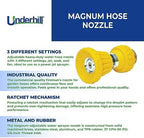 Underhill Magnum Garden Water Hose Nozzle, Sprayer, 37 GPM 80 PSI, 3/4-Inch Thread Inlet, Jet, Soak, Fan, Metal and Rubber, Adjustable, NG450 - Image 3