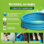 Aeromixer THE HOSE 1 Inch Garden Hose 15 Ft - 2 Pack with Adapter Set - Image 3