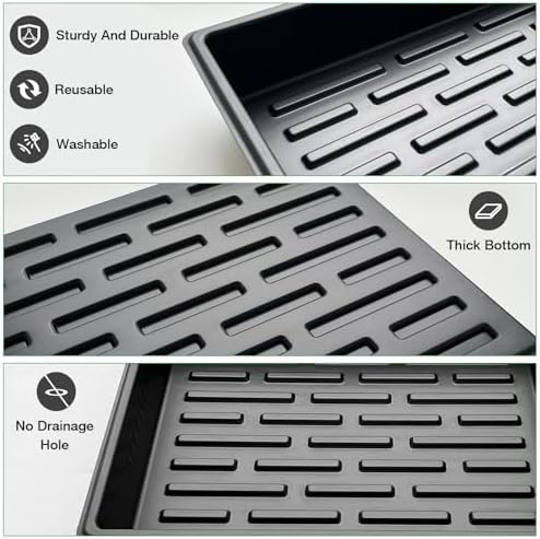 RooTrimmer 2.5 inch Square Pots 3.5 inch Deep 20 Cell Seedling Trays with Water Collection Nursery Trays (15"x11"x3") for Seeds Starting and Transplanting(5 Sets) - Image 5