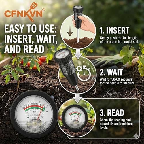 Soil pH & Moisture Meter, 295mm Long Probe Self-Powered - Image 5