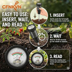 Soil pH & Moisture Meter, 295mm Long Probe Self-Powered - Image 5