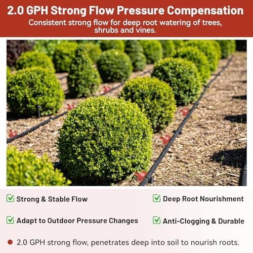 300pcs 2 GPH Pressure Compensating Drippers for Drip Irrigation - Image 7