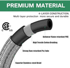 12FT Propane Hose with Propane Splitter 2 Way POL Tank Connector, Propane Y Splitter Adapter with Shut Off Valve, 2-Way LP Gas Adapter Tee Connector for 100lb Propane Tank,Heater,Camping Stove,Burner - Image 5
