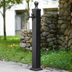 Outdoor Vintage Column Faucet, Freestanding Hose Holder, Vertical Garden Water Column, Yard Hydrant for Washing Cars and Watering(114cm/44.9in) by Unknown