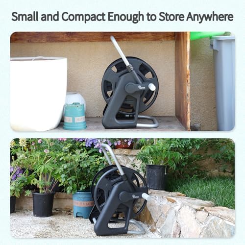 Garden Water Hose Reel,Holds 50-60 Ft of 5/8" Hose - Image 6