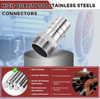 4pcs Stainless Steel Hose Barb Fittings 1-1/2"Barb to 1-1/2"NPT Male - Image 4