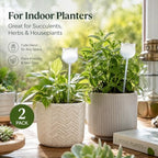 CATPAN 2 Pack Plant Watering Globes, Cat Shaped Glass Self Watering Bulbs, 10.24 Inch Automatic Watering Stakes for Indoor Potted Plants, Succulents, Herbs and Flowers - Image 4