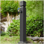 Stainless Steel Garden Faucet Extender with Spray Gun, Freestanding Antifreeze Water Column, Durable Hose Hanger & Spigot Post for Efficient Gardening by Unknown