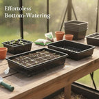 Plant Germination Trays, 10-Pack Solid Bottom Seedling Trays for Indoor Gardening and Bottom Watering, 17.3 x 11.4 Inches (Set of 10) - Image 3