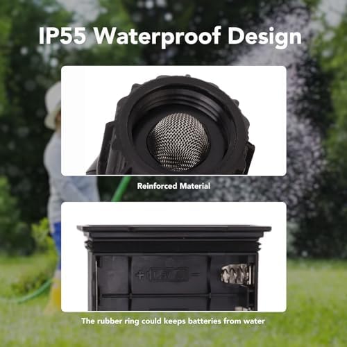 Sprinkler Timer,2 Outlet Hose Watering Timer 2 Zone Sprinkler with Rain Sensor Automatic Irrigation Controller with G3/4 Male to G1/ Female Adapter - Image 5