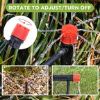 82FT Drip Irrigation System Automatic Micro Drip Kit with 1/2 and 1/4 inch Irrigation Tubing Hose Adjustable Nozzle Sparkle Garden Watering System for Flower, Potted Plants, Vegetable, Greenhouse - Image 3