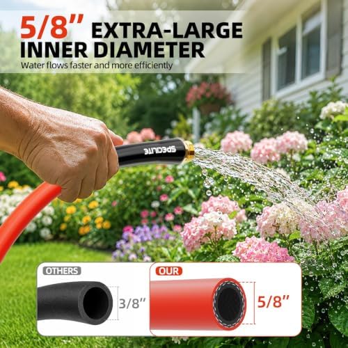 SPECILITE 5-layer 5/8" Hot/Cold Garden Water Hose 75ft, Burst 1200psi - Image 5