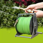 Water Pipe Storage Rack Heavy Duty Stainless Steel Hose Reel, Garden Washer Hose Reel with Mounting Bracket, Holds 40m/130Feet 1/2inch Hose, Wall Mounted or Floor Standing Hose Holder Stand - Image 6