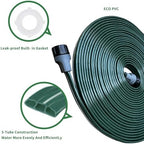 Watoo 2026 Sprinkler Hose & Soaker Hose for Yard - 150 FT Reinforced Flat Garden Hose with Holes, Heavy Duty No-Kink Lawn Irrigation Hose (Includes Stakes, High Pressure Spray) - Image 5