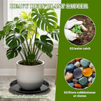 6 Pack 18 inch Plant Saucers for 15.5 inch Planters, Modern Matte Finish 18 20 22 25 inch Flower Pot Drip Tray Base for Indoors Outdoors, Heavy Duty Plant Trays to Catch Water, Black - Image 3