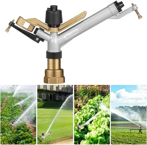 Long Range Sprinkler, 1.5" Lawn Sprinklers, Sprinklers for Yard Large Area Irrigation Watering Spray Gun, Agriculture Farm Irrigation Impact Sprinkler - Image 3