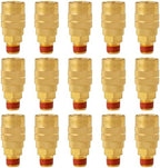 SUNGATOR 15-Pack Brass 1/4" Quick Connect Air Hose Coupler, MNPT Industrial by SUNGATOR