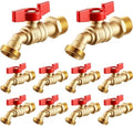 VIHOSE 10 Pack Brass Hose Bib 3/4" Mip X 3/4" Mht, Red Spigot by VIHOSE