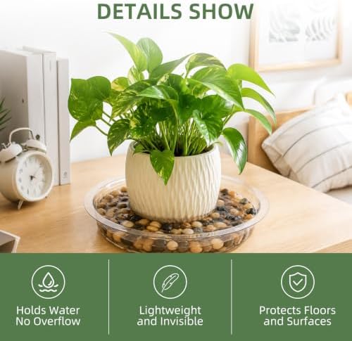Clear Plant Saucer 16 inch Large Plant Drip Trays for Indoor outdoor plants - Image 2